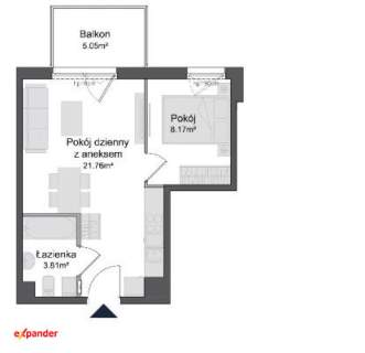 2 pokoje, wanna, balkon, miejsce naziemne, komórka