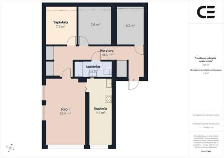 3 pokoje salon 58 m Oława niski czynsz