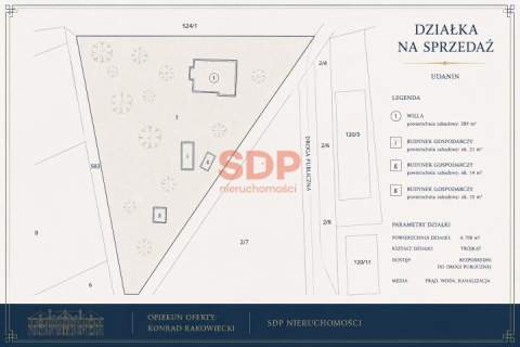 Działka z zabytkowym parkiem w Udaninie