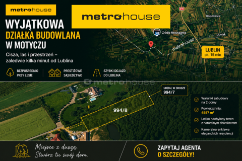 Miejsce na wymarzony dom Motycz blisko Lublina
