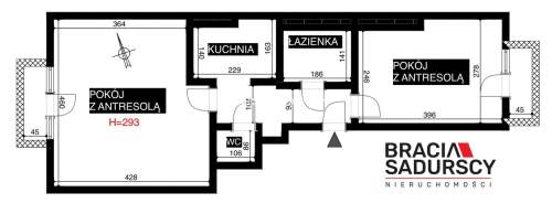 2pok 43 m2 atresole 20 min spacerem od Rynku