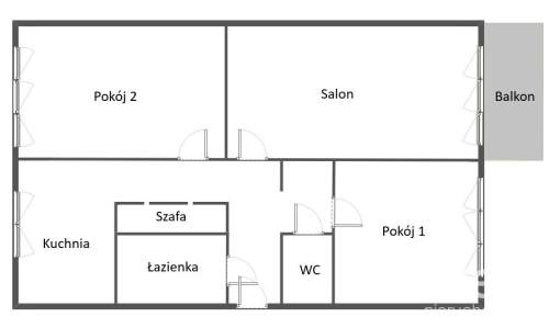 REZERWACJA Mieszkanie 3-pokojowe po remoncie 61m2