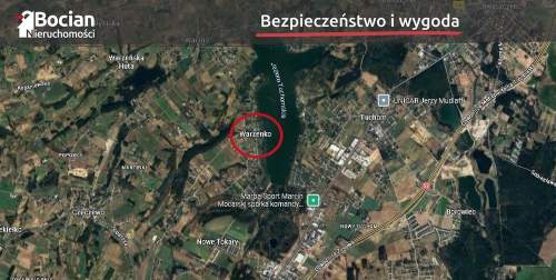 Uzbrojona działka, blisko jeziora Tuchomskiego
