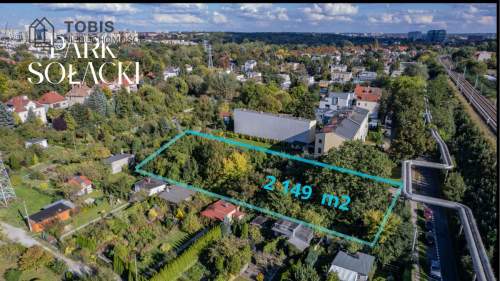 Działka dla dewelopera, 150 m do Parku Sołackiego