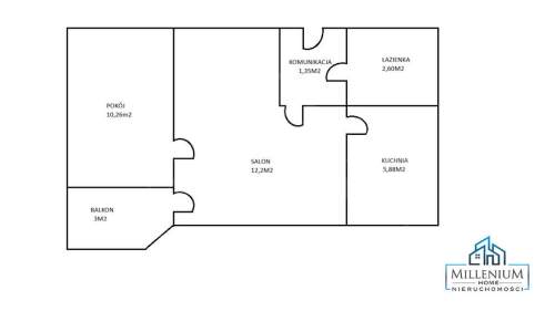 ŁAŃCUT 2 POKOJE WIDOKOWY BALKON CENTRUM