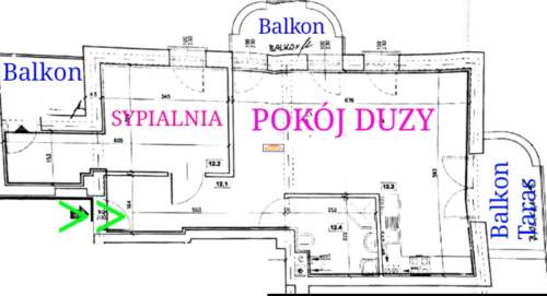 3-pokoje Kraków Wola Justowska Taras, balkon