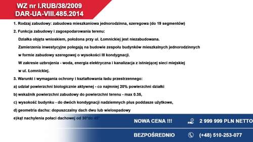 Działka inwestycyjna pod segmenty, bliźniaki, hotel TOP l