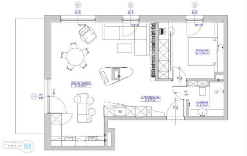 Apartament 2 pokoje w samym centrum