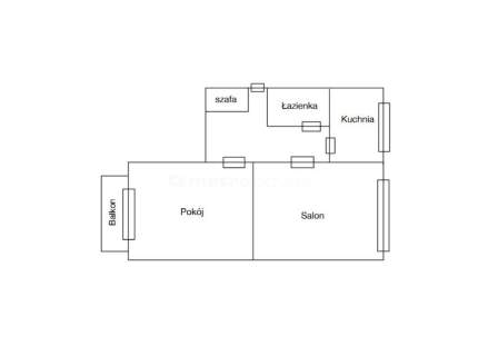 Sukiennicza- 2 pokoje,46,55 mkw, 1 piętro, balkon