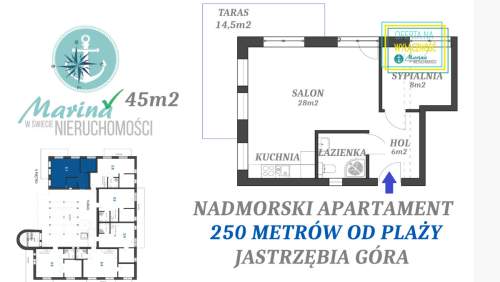 Nadmorski apartament 250 metrów od plaży