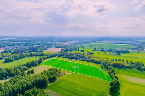 Malownicza działka rolna 2,98 ha gmina Kampinos