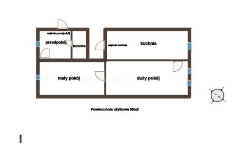 Mieszkanie w centrum z potencjałem - 55m2 