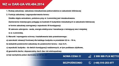 Działka inwestycyjna pod segmenty, bliźniaki, hotel TOP l