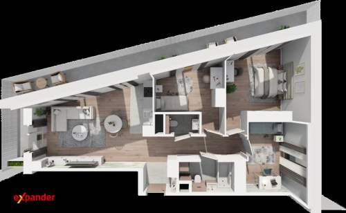 Promocja 4 Pokoje w centrum Duży Balkon
