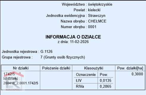 44zł/m.kw., 10km od Kielc