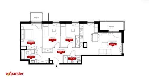 Przestronny apartament/4 pokoje/ dwa balkony/szybki obiór.