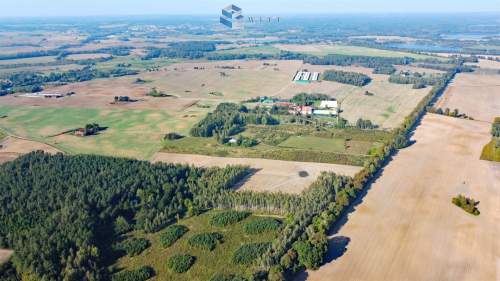 Powstające osiedle domów na kolonii wsi Mokiny.