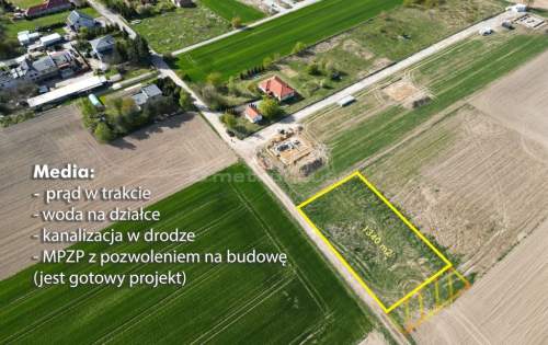 Działka budowlana na sprzedaż, 1340 m2, Sadowice