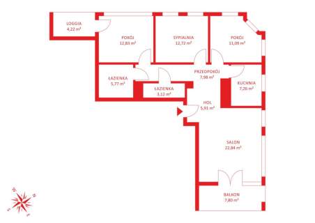  4 pokojowy apartament 93,04m2 - Urzecze 