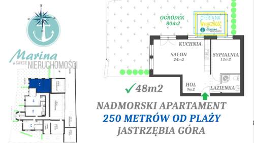 Nadmorski apartament 250 metrów od plaży