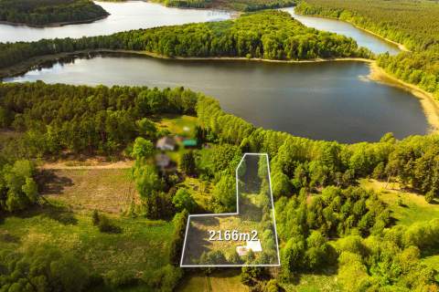 Działka pod dom w okolicy Choszczna, jezioro i las