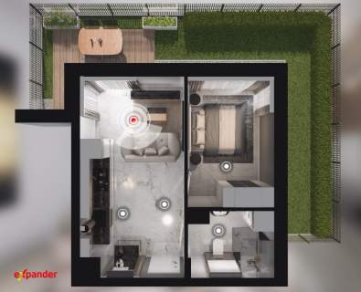 Apartament z tarasem i ogrodem   nad wodą, idealny
