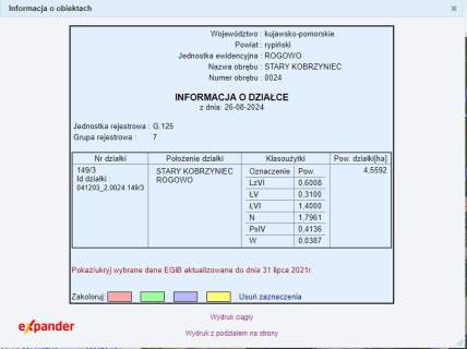 DZIAŁKA STARY KOBRZYNIEC 4,55 HA I ROGÓWKO 1,61 HA