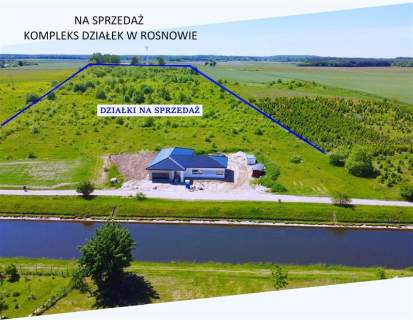 Działka budowlana nad kanałem Rosnowo   dobra cena