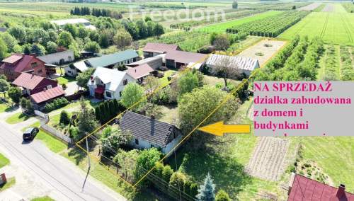 Działka budowlana 31ar z domem i budynkami
