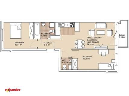 GOTOWE 3 POKOJE 59mkw /Balkon /Zielona okolica