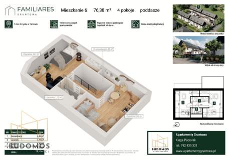 Apartamenty Gruntowa - dwupoziomowe mieszkanie.