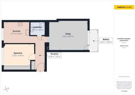 2 pokoje - 51,45 m2 - do wprowadzenia - 1 piętro.