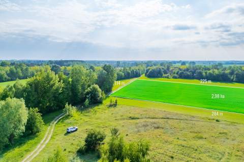 Malownicza działka rolna 2,98 ha gmina Kampinos