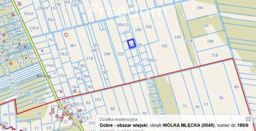 Działka budowlana gmina Dobre , Wólka Mlęcka