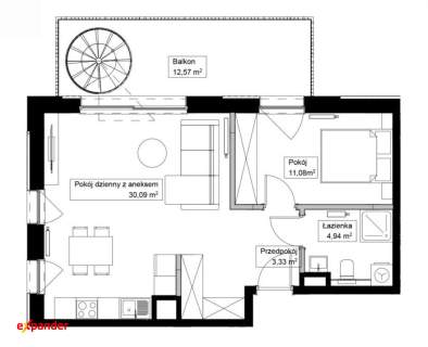 Ekskluzywny apartament z tarasem widokowym przy Pa