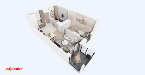 Klasyczne mieszkanie /39,5m2/2 pok. balkon.