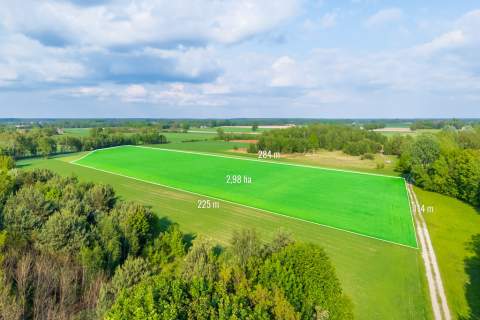 Malownicza działka rolna 2,98 ha gmina Kampinos