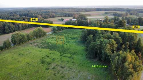 Ponad 3 hektary w jednym kawałku, RVI, 1416 zł/ ar