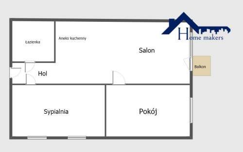 Po remoncie 3-pok. Komunikacja Balkon 