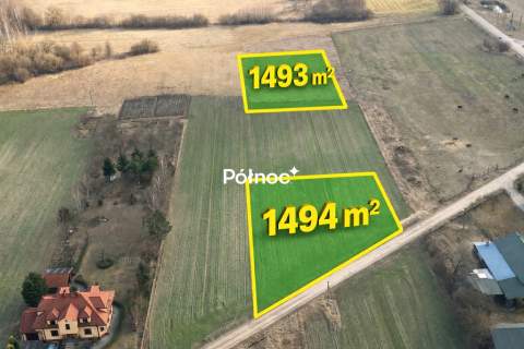 Dwie działki budowlane w Woskrzenicach Małych
