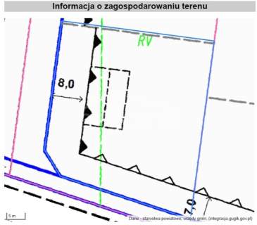 KOBYLANKA działka przy lasie, plan zagospod.