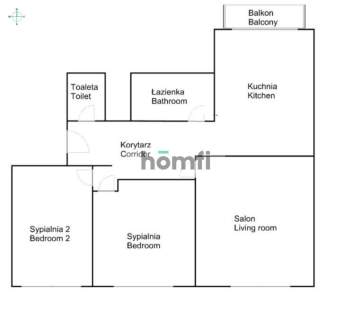 3 Sypialnie Salon z kuchnią Grzrzegórzecka Jasne