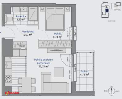 2-pokojowe mieszkanie z balkonem Gdynia Dąbrowa