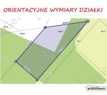 Radomyśl Działka budowlana o pow. 1215 m2