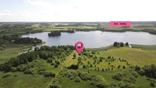 Działka z linią brzegową nad jeziorem Dadaj