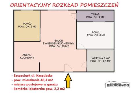 3 pokoje garaż taras Centrum