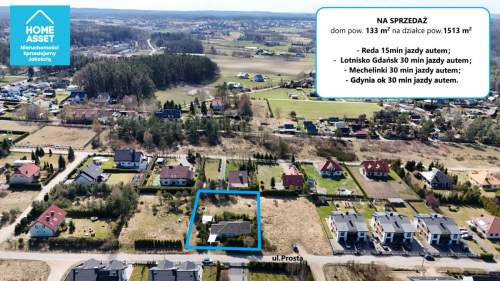 Dom 133m2 BOHO-Azyl w Zbychowie 1513m2 działka