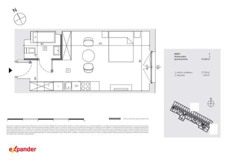 Studio blisko Starego Miasta 31 m 23% VAT wysoki potencjał n