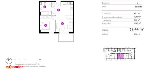 Słoneczne mieszkanie 40m2 balkon/