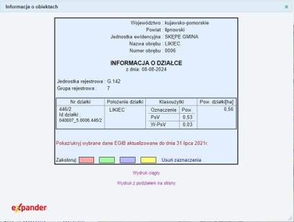 LIKIEC DZIAŁKA O POW. 5600 M2